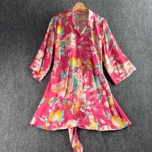 Zara Vibrant Floral Pink Robe